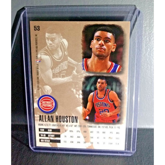 1995-96 Allan Houston Fleer Ultra #53 Basketball Card - Picture 2 of 2